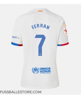 Günstige Barcelona Ferran Torres #7 Auswärtstrikot 2023-24 Kurzarm